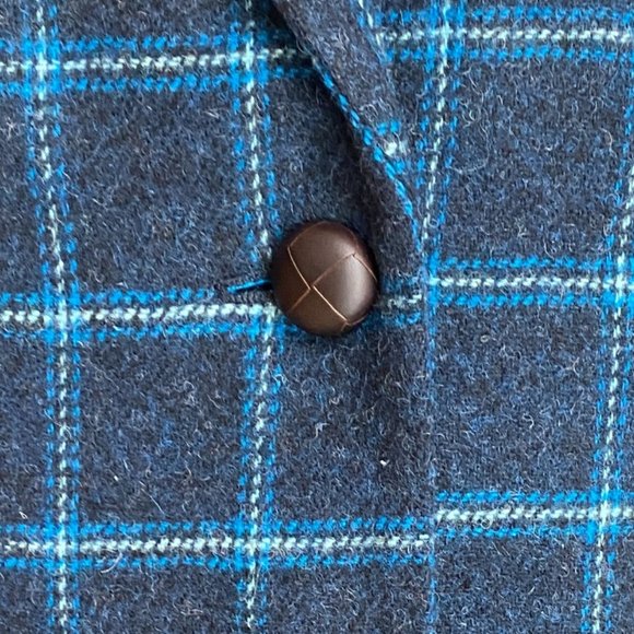 Talbots Wool Plaid Duck Blazer Preppy Riding Academia Countryside Old Money-4 - Picture 6 of 16